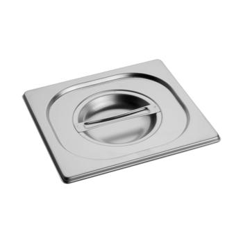 Couvercle Gastronorm - 1/6 GN - 17,6 x 16,2 CM - acier inoxydable - Standard - Caterchef - 953166