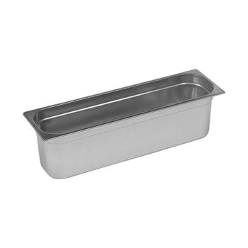 Bac gastronorme - 2/4 GN - 2,7 litres - H 4 x 53 x 16,2 CM - acier inoxydable - Caterchef - 953247