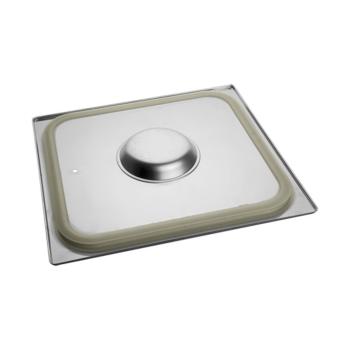 Couvercle Gastronorme - 2/3 GN - 35,4 x 32,5 CM - Inox - Avec Bord Silicone - Caterchef - 953535
