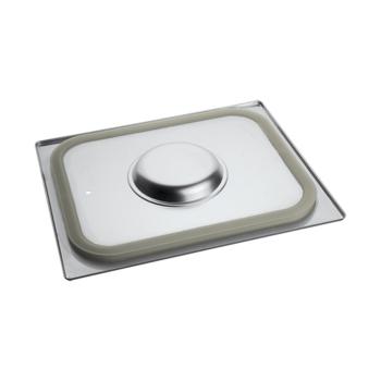 Couvercle Gastronorm - 1/2 GN - 32,5 x 26,5 CM - Inox - Avec Bord Silicone - Caterchef - 953545