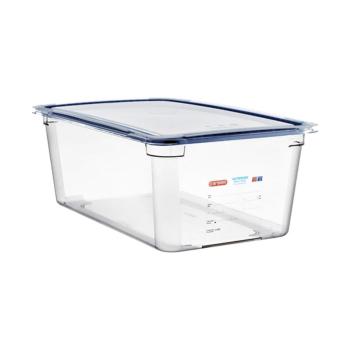 Boîte Alimentaire - 1/1 GN - 24 Litre - H 20 x 53 x 32.5 CM - Polycarbonate - Transparent - -40°C / +99°C - Avec Bord Silicone - Araven - 962411