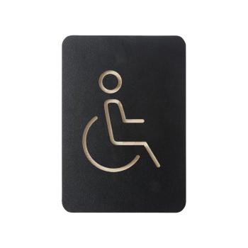 Panneau Pictogramme Fauteuil roulant - Noir - DTM Primera
