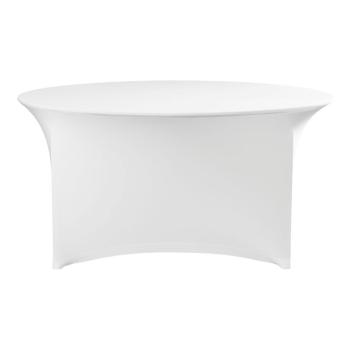 Housse de table - Ronde - Blanche - Hendi