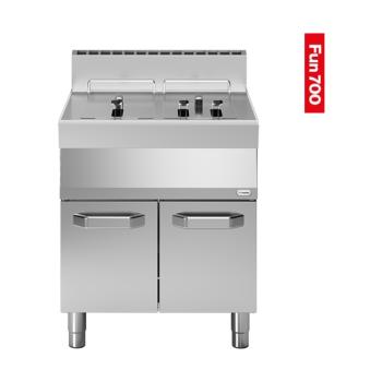 Friteuse - 2 x 13 L - Gaz - 22 000W - inox - H 99,1 x L 70 x P 70 CM - Modulaire