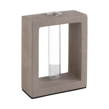 Vaas - H 12.5 x B 10 x D 4.5 CM - Beton - Decor - Emga