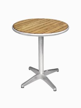 Table - Gris - Ø 60 x H 72 CM - Aluminium/Frêne - Bolero - U428