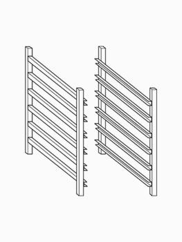 Jeu de guides pour train d'atterrissage - 1700 Line - 4 x 1/1 GN - Diamant - A17/GD1/1-N