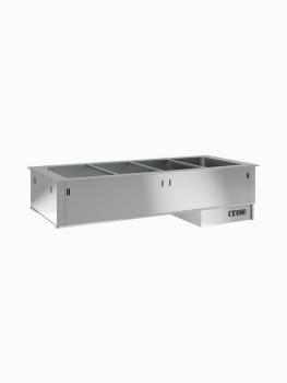 Bain-marie - Encastrable - H 38 x 112,5 x 70 CM - 3 x GN 1/1 - Diamant - DPA/BM12