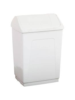 Conteneur à déchets - H 62 x 42 x 32 CM - 2,35 KG - Blanc - 55 litres - Denox - 600072