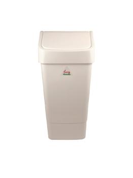Couvercle basculant poubelle - 50 Litres - Blanc - H 71 x 33 x 32 CM - Polypropylène - Scot Young - L570