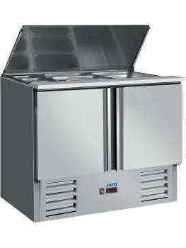 Saladette - 2 portes - H 89 x L 90 cm - Inox - Saro - 323-1000