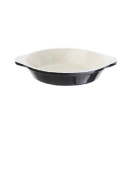 Gratineerschaal - 0.75 Liter - Zwart - Ø 22.5 x H 4.5 x 22.5 CM - Gietijzer - Vogue - U562