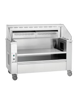 Station de cuisson - 3 appareils - Sur roulettes - H 126,3 x 152 x 77 cm - - Bartscher - 107290