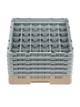 Panier lave-vaisselle - 36 compartiments - Beige - H 30,8 x 50 x 50 CM - Polypropylène - Cambro - DW559