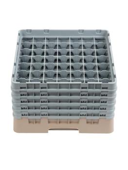 Panier lave-vaisselle - 49 compartiments - Beige - H 30,8 x 50 x 50 CM - Polypropylène - Cambro - DW562