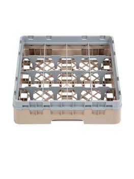 Panier lave-vaisselle - 16 compartiments - Beige - H 14,3 x 50 x 50 CM - Polypropylène - Cambro - DW550