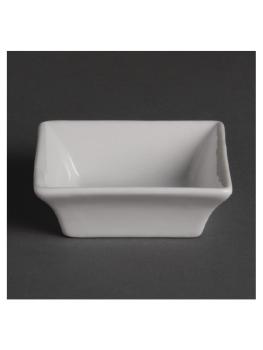 Plat à amuse-bouche - 12 pièces - H 2,5 x 7,5 x 7,5 CM - Porcelaine - Olympia - Y136