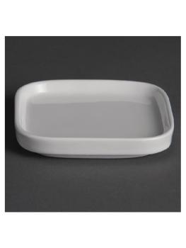 Plat Amuse - 12 pièces - H 1.5 x 9.3 x 9.3 CM - Porcelaine - Olympia - Y140