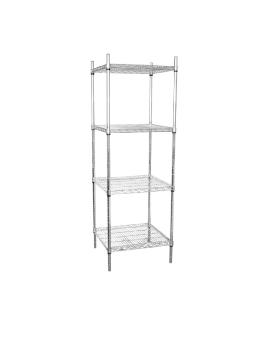 Stelling - 4 schappen - H 183 x 61 x 61 CM - Zink - Vogue - U884