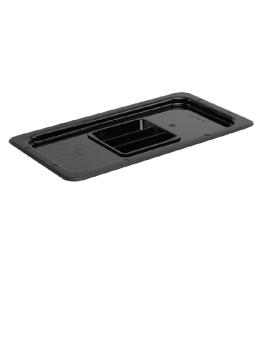 Couvercle bac gastronorme - 1/3 GN - Noir - H 2,5 x 32,5 x 17,6 CM - Polycarbonate - Vogue - U476