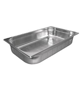 Bac gastronorme - Perforé - 1/1 GN - 13,5 Litre - H 32,5 x 53 x 10 CM - Inox - Vogue - K841