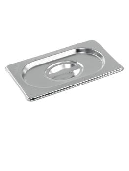 Couvercle bac gastronorme - 1/9 GN - H 3 x 17,6 CM - inox - Vogue - K997