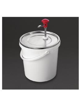 Distributeur de sauce - 10 Litres - Ø 27,5 x H 40 CM - Inox/Polypropylène - Schneider - DA363