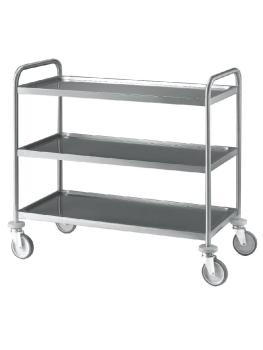 Chariot de service - 3 niveaux - Inox - Diamant - CR3/100B
