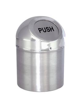 Poubelle - H 19 CM - 0.33 KG - Ø12 CM - acier inoxydable - 1.5 Litre - 966025