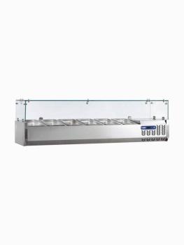 Vitrine réfrigérée - Avec verre - 120 x 34 x 22,5 CM - 5 x 1/4 GN - Diamant - SX120/DV