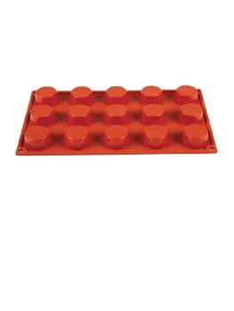 Moule - 15 petits fours - 1/3 GN - Ø 4 x H 2 CM - Silicone - Pavoni - N945