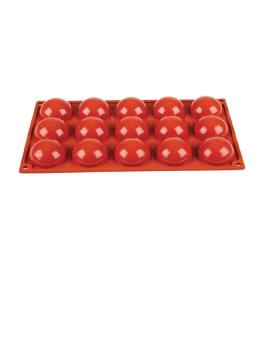 Moule à pâtisserie - 15 demi-boules - 1/3 GN - Ø 5 x H 2,3 CM - Silicone - Pavoni - N936