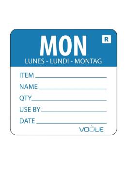 Etiquettes jour - Détachables - Lundi - 500 pièces - H 4,9 x 6 CM - Papier - Vogue - L066