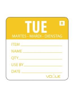 Etiquettes jour - Détachables - Mardi - 500 pièces - H 4,9 x 6 CM - Vogue - L067