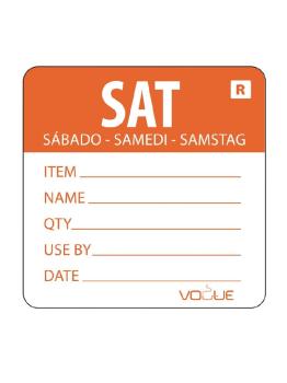 Etiquettes jour - Détachables - Samedi - 500 pièces - H 4,9 x 6 CM - Vogue - L071