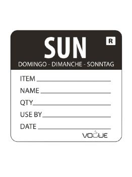 Daglabels - Afneembaar - Zondag - 500 stuks - H 4.9 x 6 CM - Vogue - L072