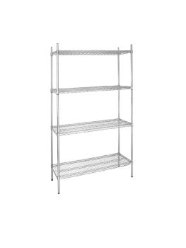 Stelling - 4 schappen - H 184 x 91.5 x 46 CM - Zink - Vogue - L927