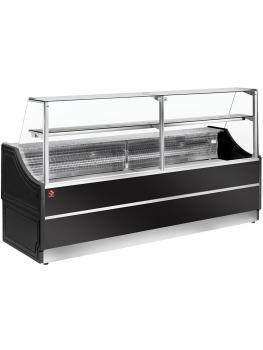 Vitrine Réfrigérée Comptoir - Vitrine 90° - 200 CM - Noir - Diamant - OL200/B5-R