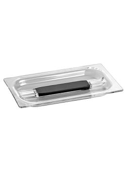 Couvercle Gastronorm - 17.6 x 10.9 CM - 0.06 KG - Polycarbonate - Transparent - -30°C / +100°C - Standard - Utz - 038195