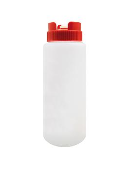 Bouteille pressée distributrice - H 24 CM - 0.068 KG - Ø7 CM - Polythène - Rouge - 0.72 Litre - 072082