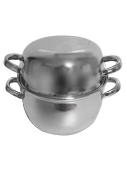 Moule à moules - H 11 CM - 0,7 KG - Ø18 CM - Inox - Modèle Rehaussé - 180040