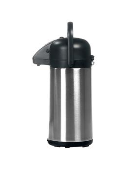 Pompkan - H 35 CM - 1.25 KG - RVS 18/10 - Zwart - 2.2 Liter - 595020