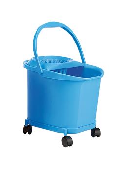 Seau à franges - H 34 x 40,5 x 29,5 CM - 0,988 KG - Plastique - Bleu - Denox - 600025