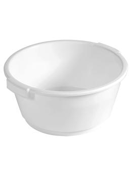 Poubelle de repos - H 18 CM - 0.525 KG - Ø38 CM - Polypropylène - Blanc - 15 Litres - Denox - 600041