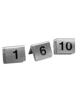 Set de numéros de table - H 4,3 x 5,3 CM - 0,25 KG - acier inoxydable - 705050