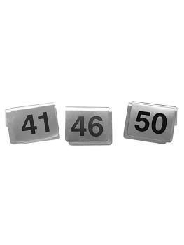 Set de numéros de table - H 4,3 x 5,3 CM - 0,25 KG - acier inoxydable - 705054