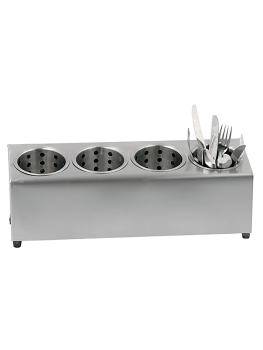 Unité de distribution de couverts - H 18 x 49 x 17,5 CM - 1,7 KG - Inox - 705092