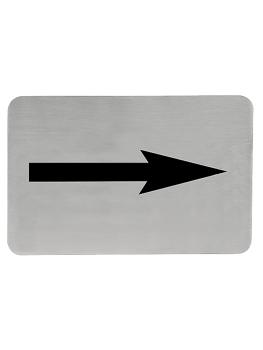 Panneau d'information - H 6 x 11 CM - 0,05 KG - acier inoxydable - 705203