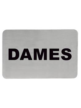 Panneau d'information - H 6 x 11 CM - 0,05 KG - acier inoxydable - 705210