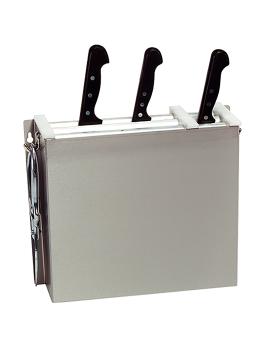Porte-couteaux - H 29,5 x 36,5 x 13,5 CM - 3,14 KG - acier inoxydable - 818001